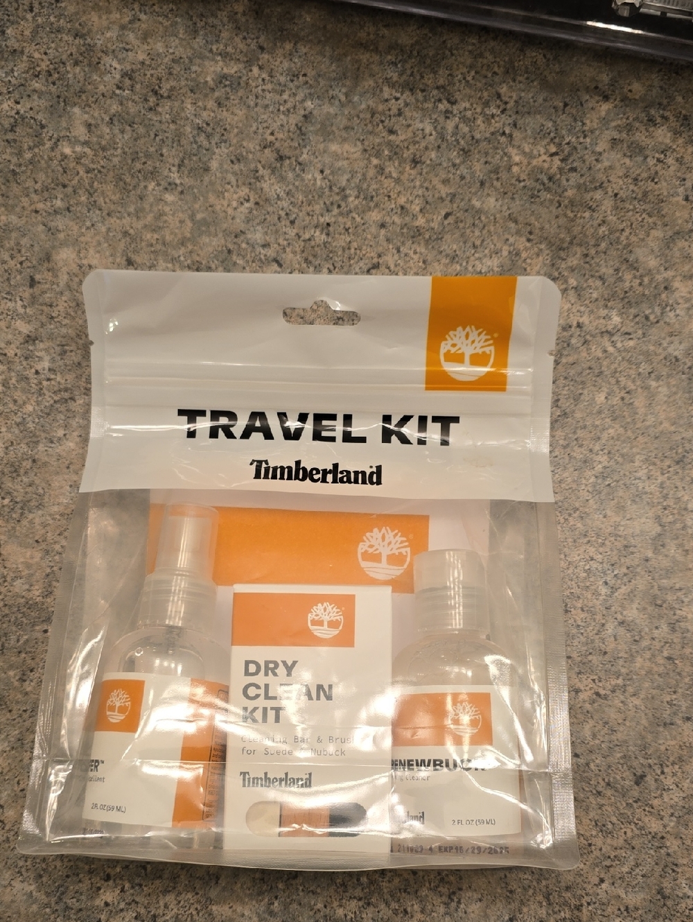 Timberland Orange & White Travel Shoe Care Kit